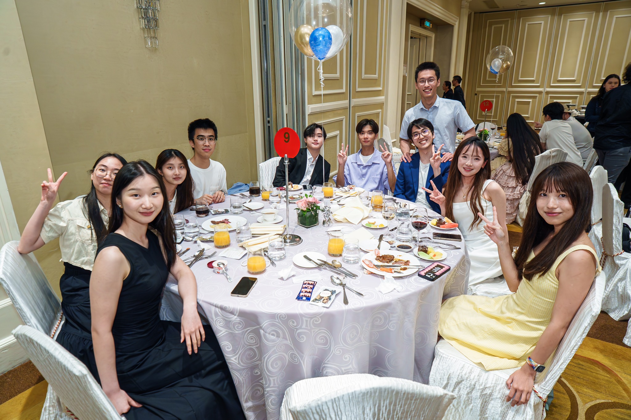 Group photo with students