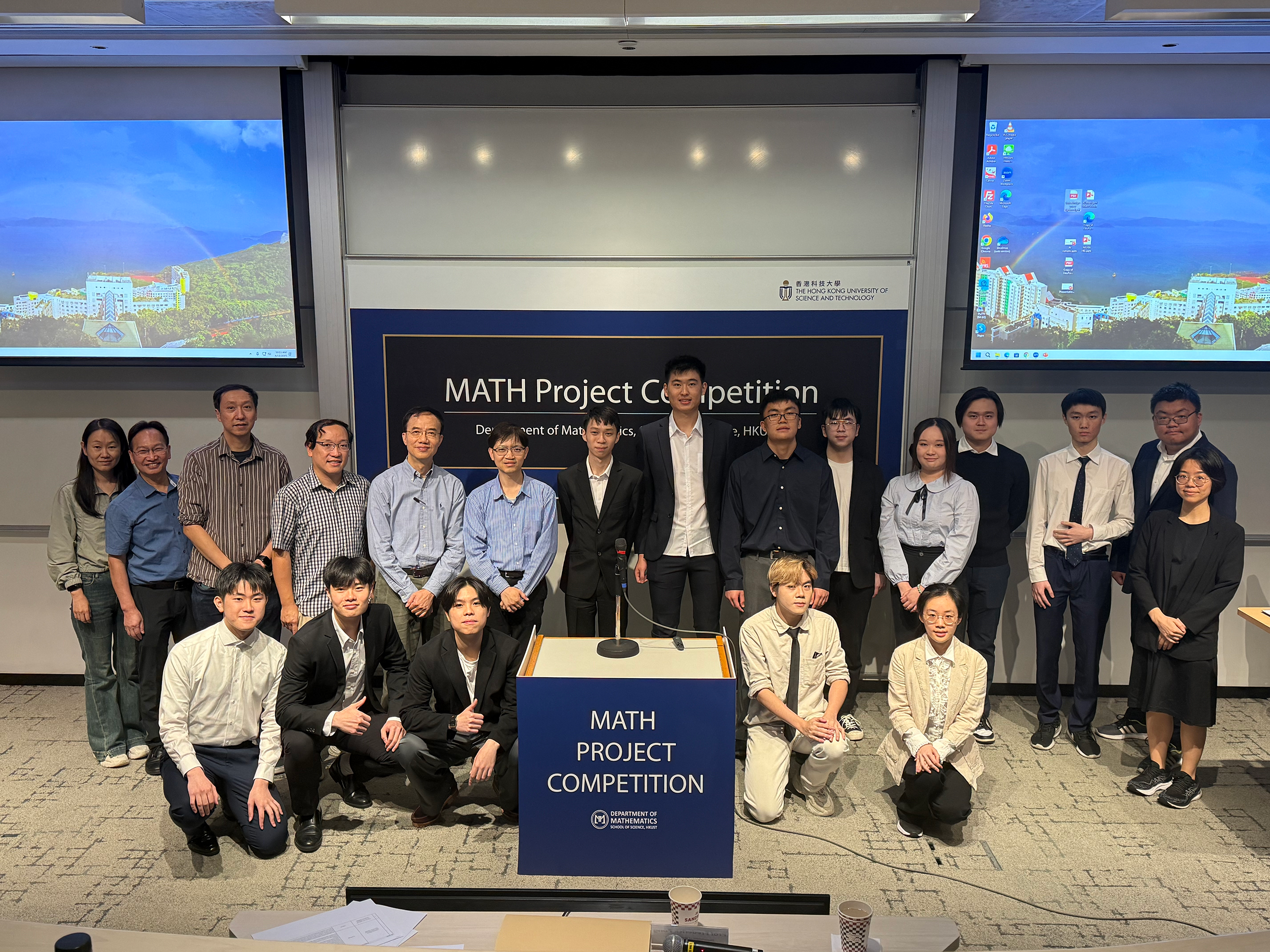 Group photo with students